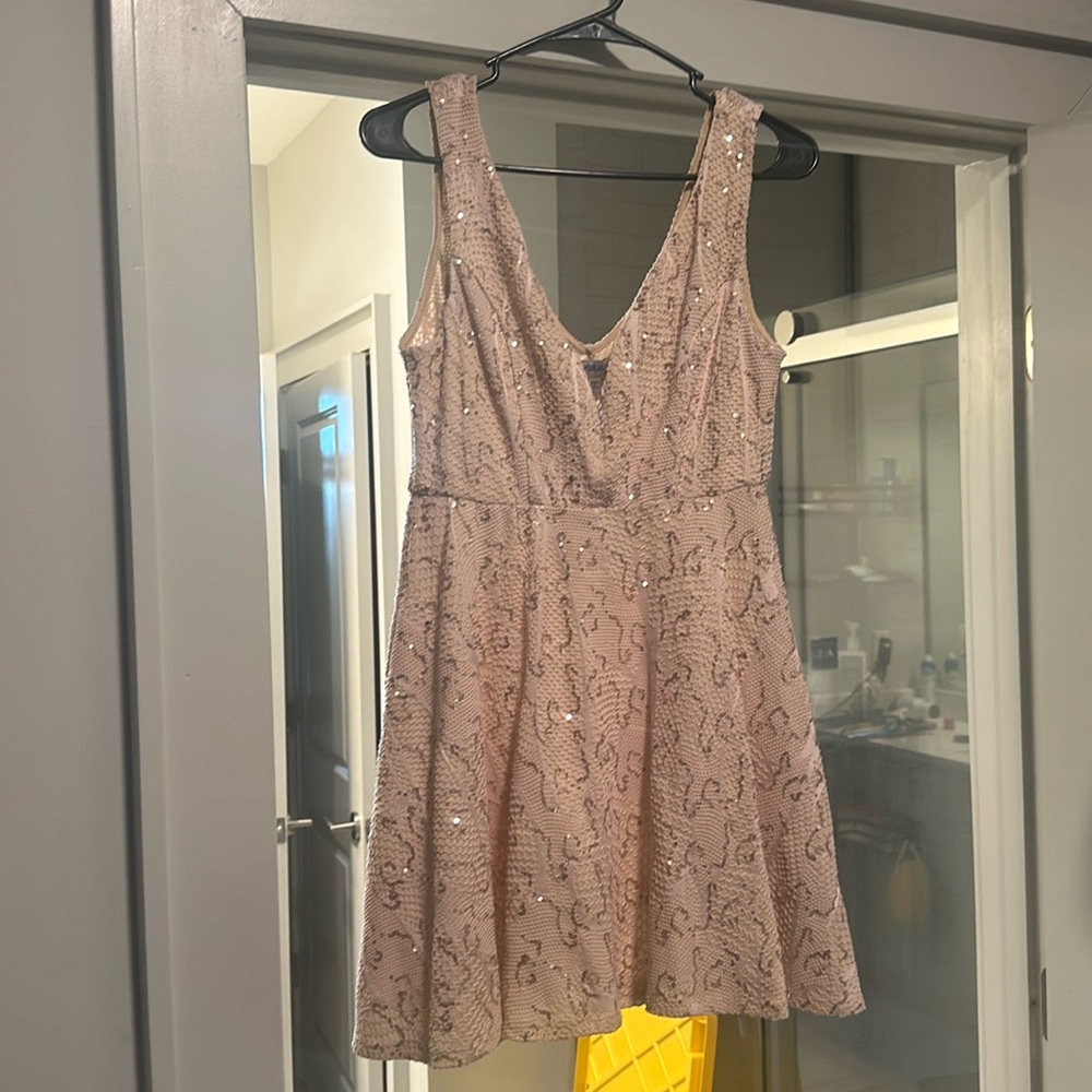 Nude/blush cocktail dress